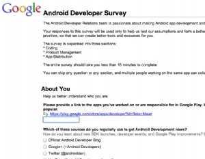 Android Developer Survey